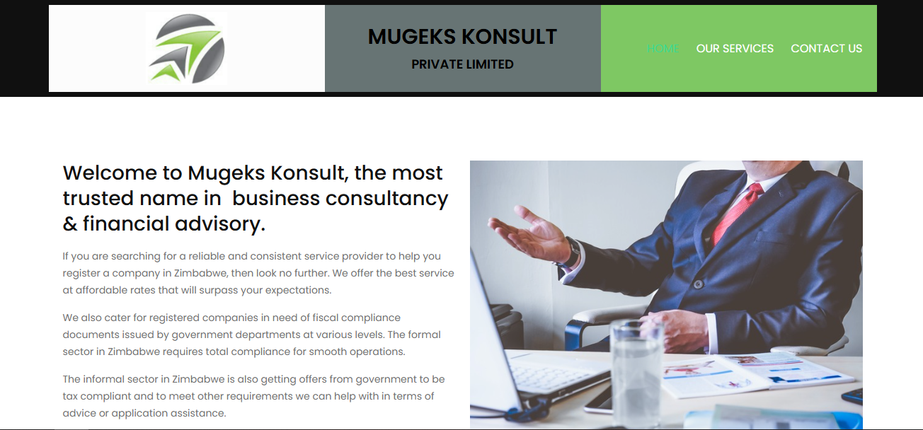 Mugeks Konsult website